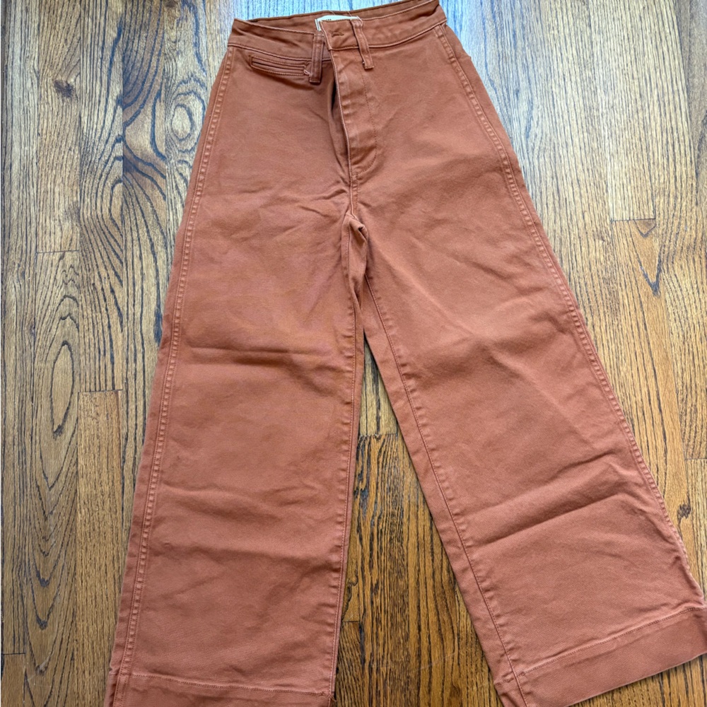 Madewell crop wide leg jeans